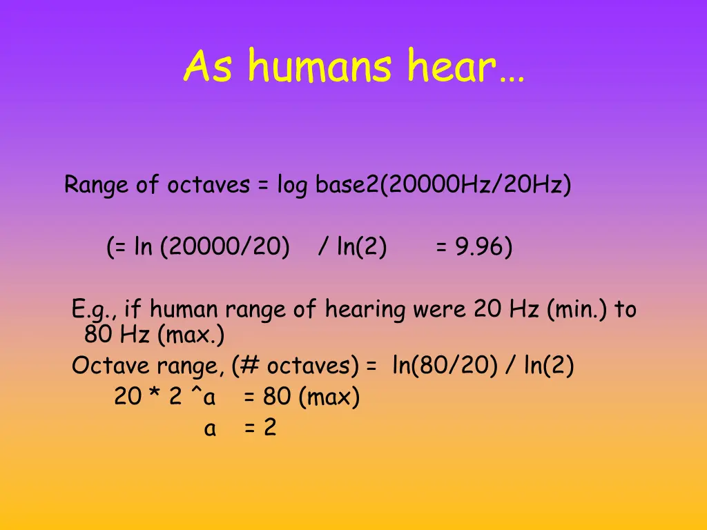 as humans hear