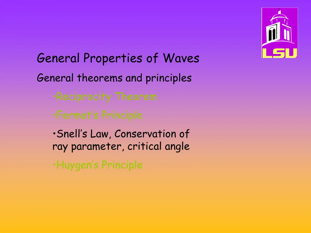 general properties of waves general theorems 2