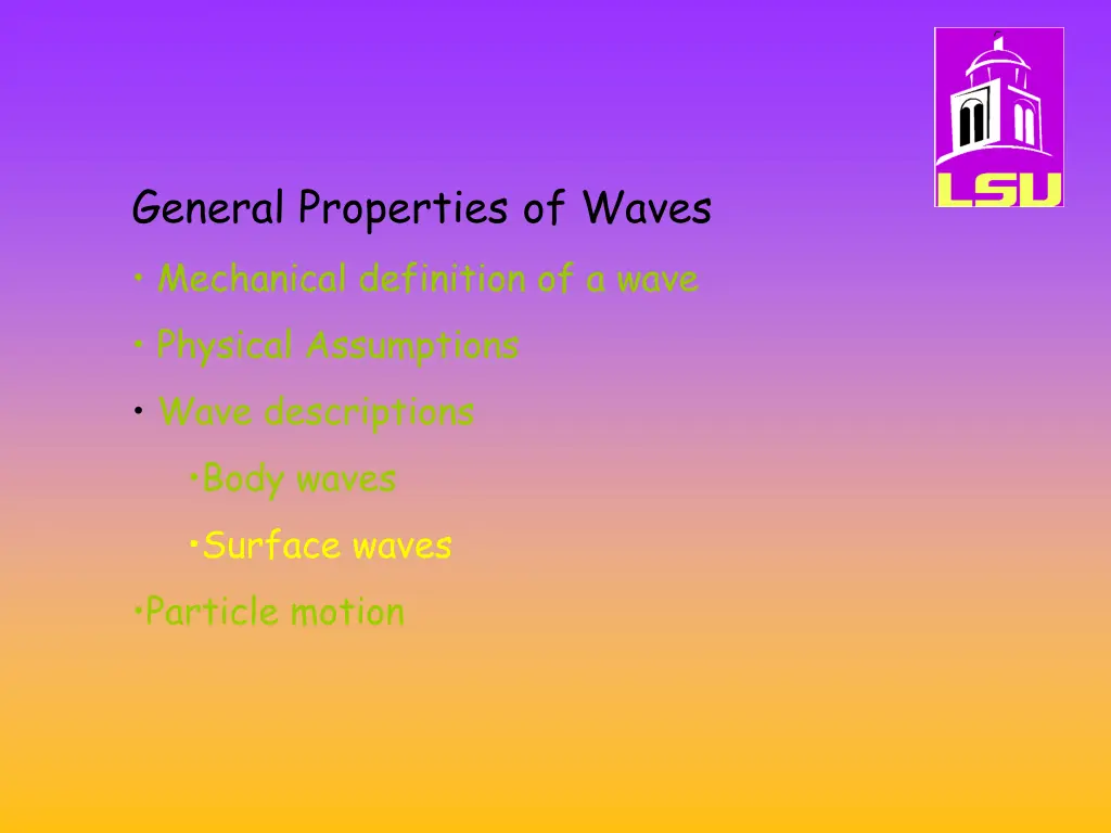general properties of waves mechanical definition 1
