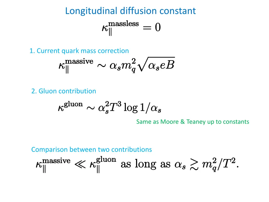 longitudinal diffusion constant
