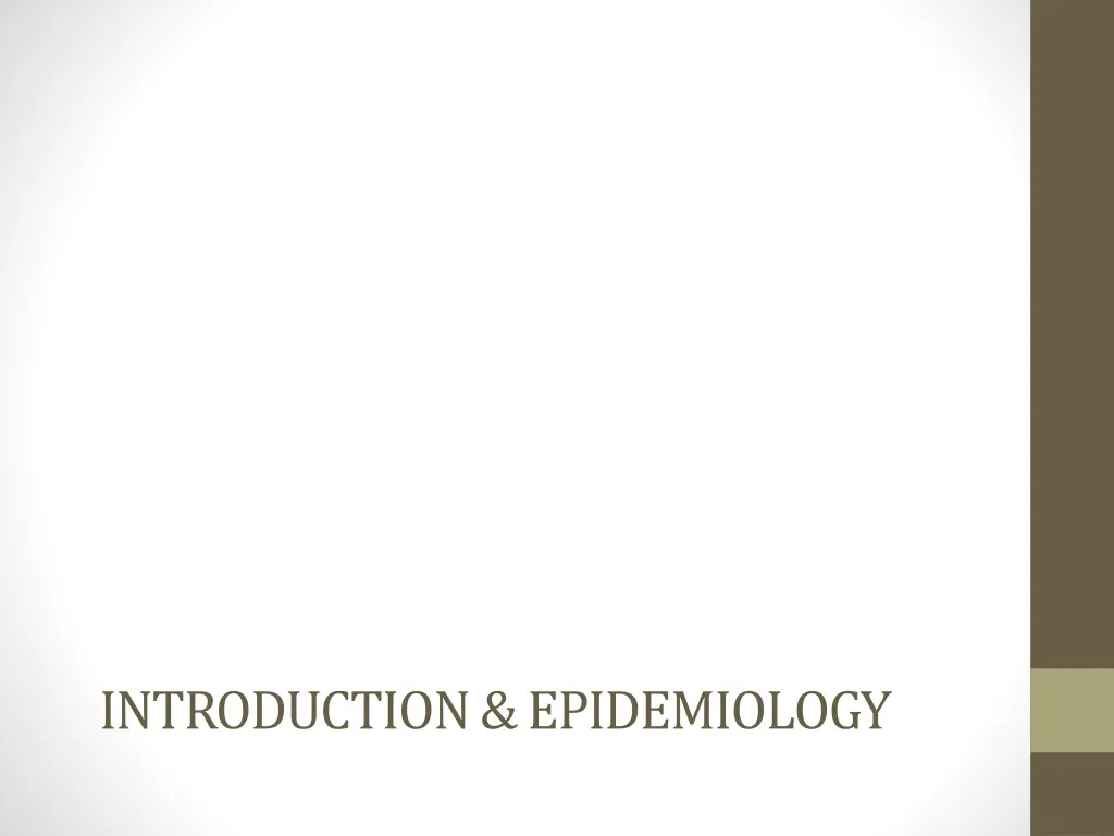 introduction epidemiology