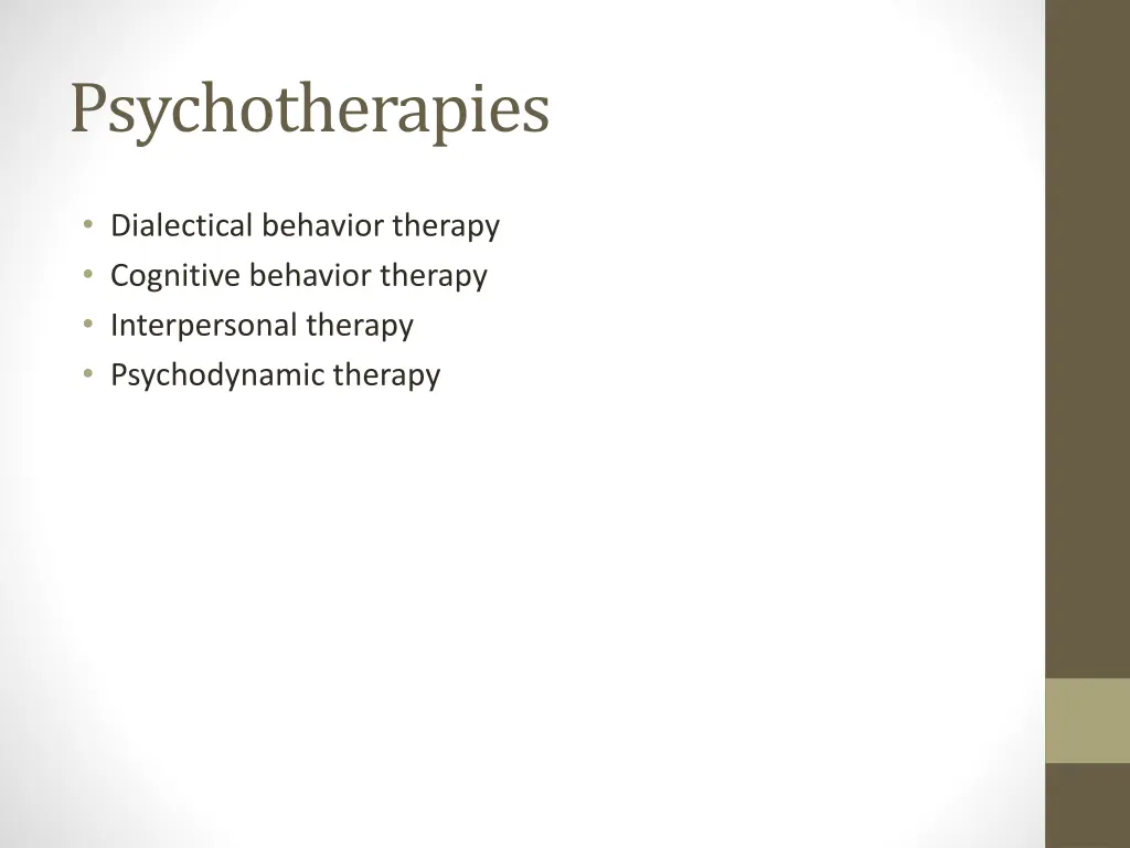 psychotherapies