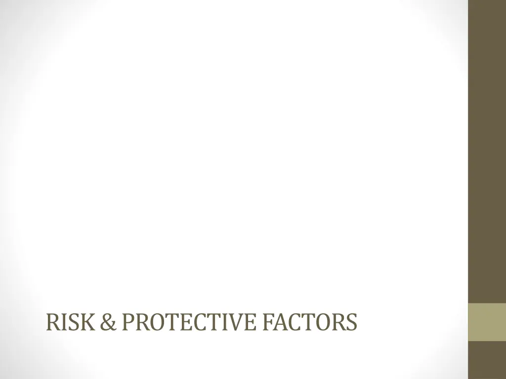 risk protective factors