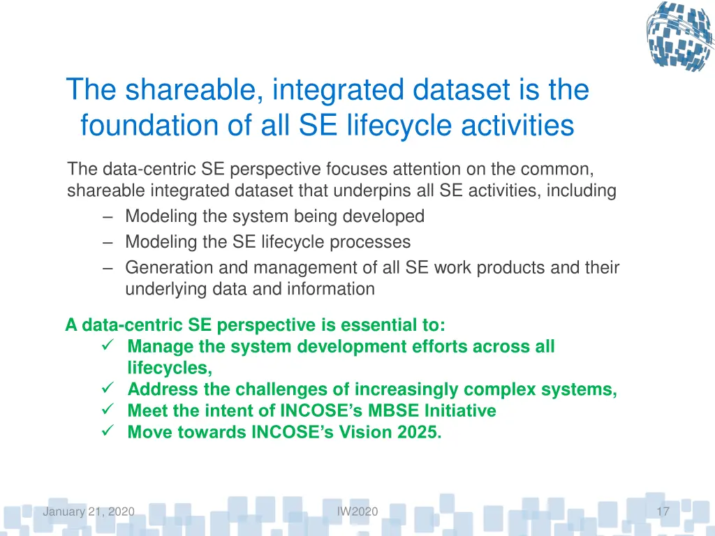 the shareable integrated dataset