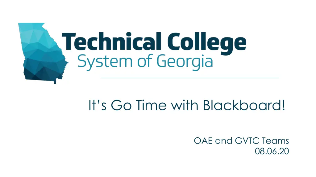 it s go time with blackboard
