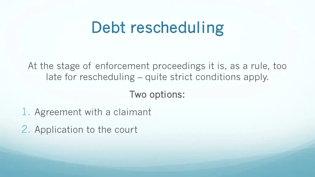 debt debt rescheduling rescheduling