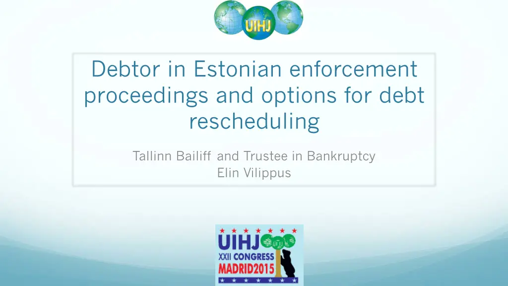 debtor in estonian enforcement proceedings