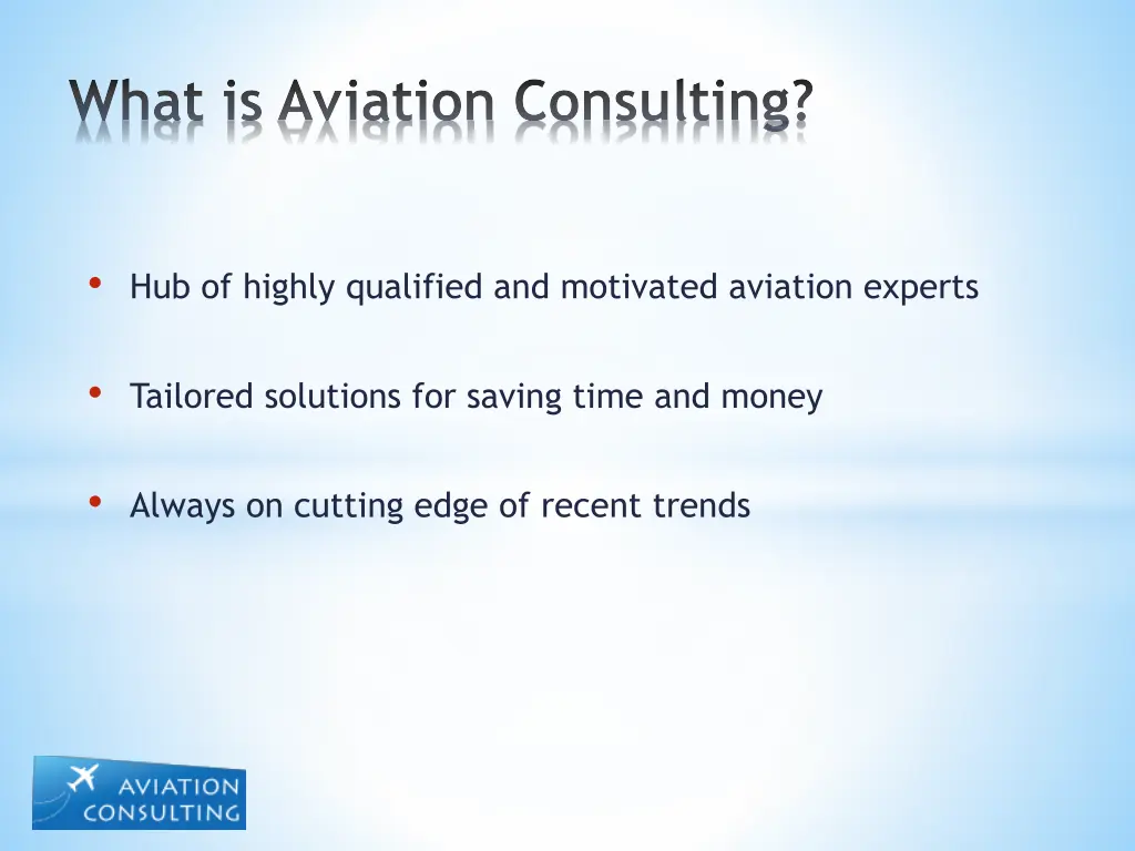 what is aviation consulting
