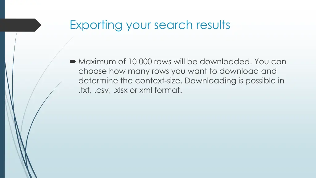 exporting your search results
