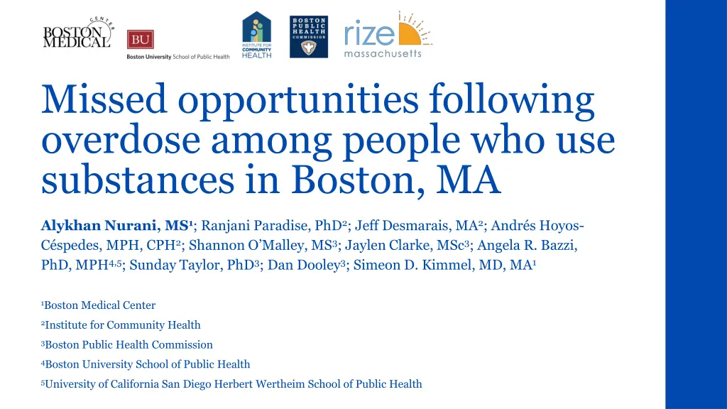 missed opportunities following overdose among