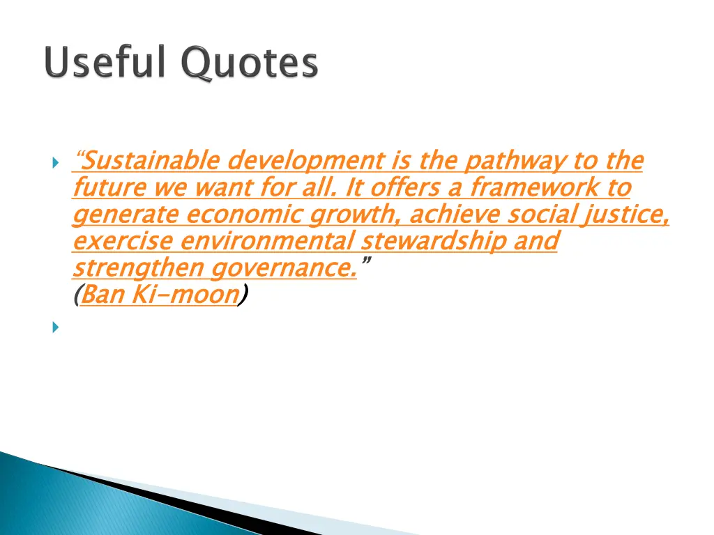 sustainable future we want for all it offers