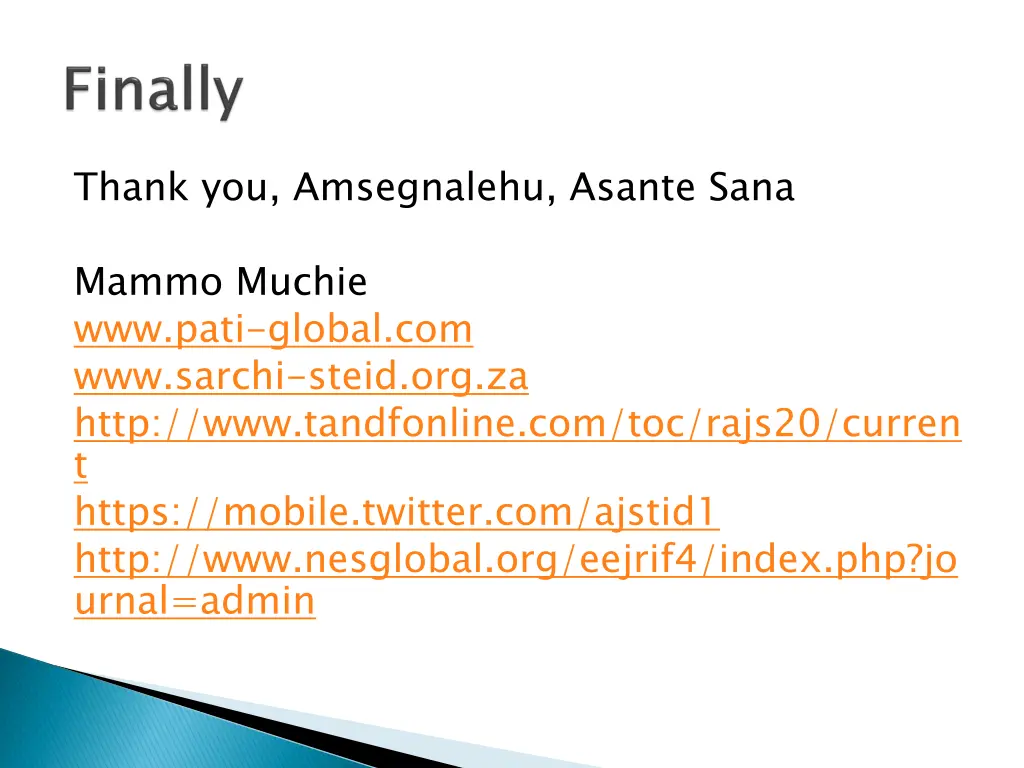 thank you amsegnalehu asante sana
