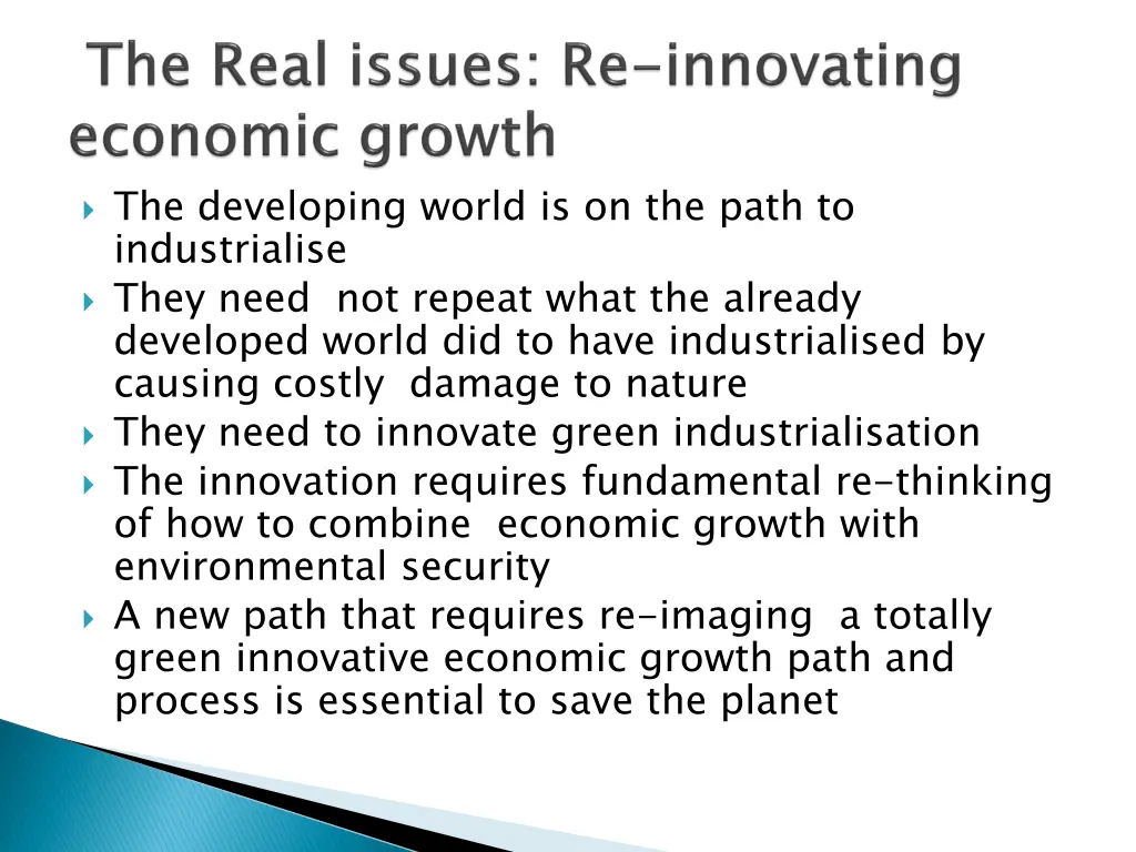 the developing world is on the path