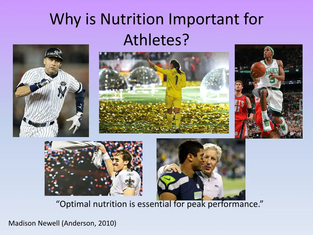 why is nutrition important for athletes