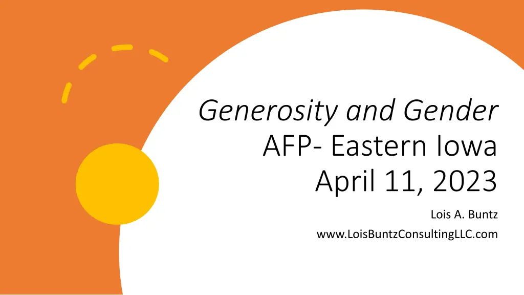 generosity and gender afp eastern iowa april