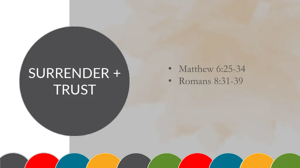 matthew 6 25 34 romans 8 31 39