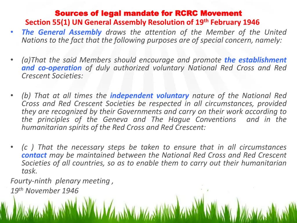 sources of legal mandate for rcrc movement 1