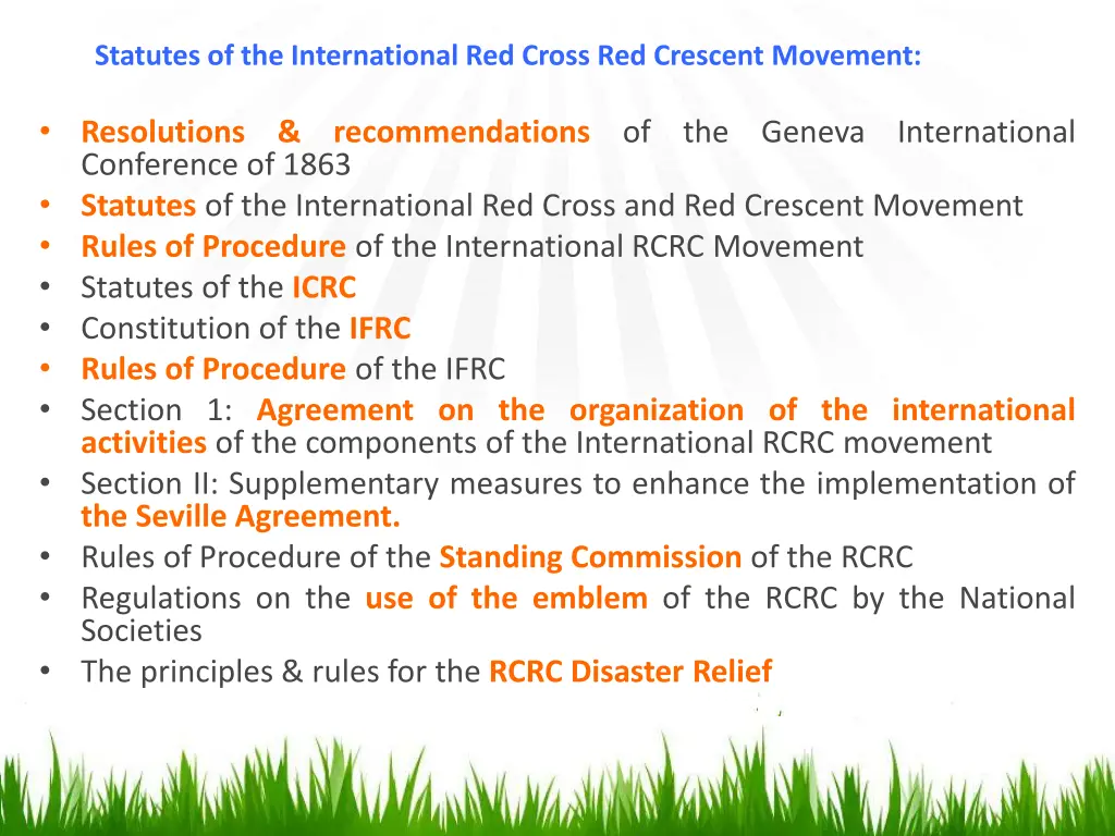 statutes of the international red cross