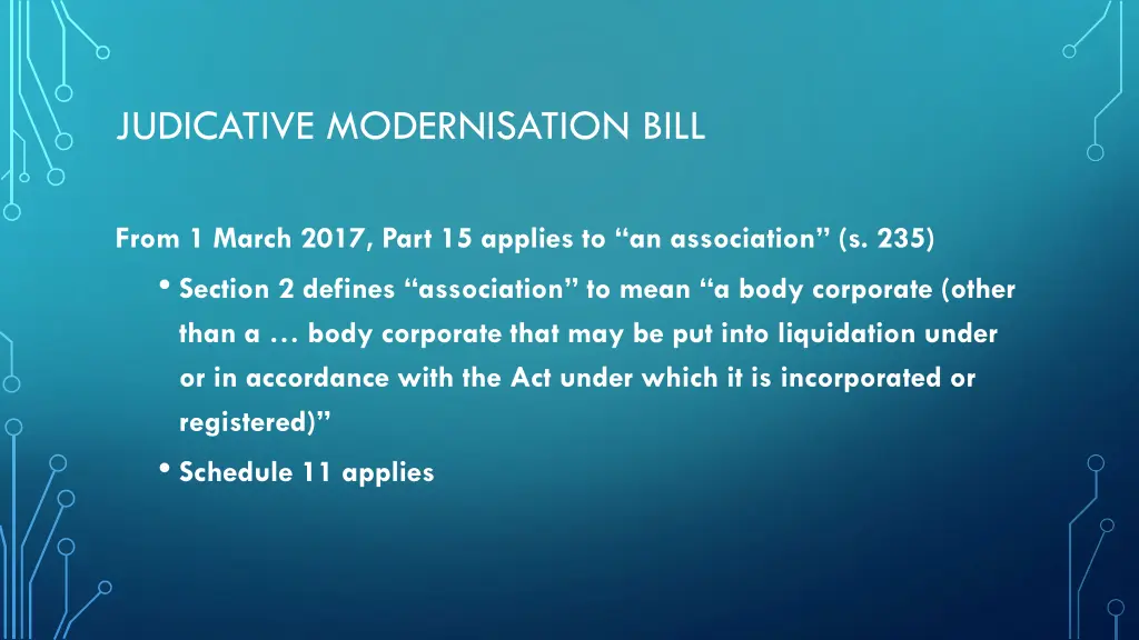 judicative modernisation bill
