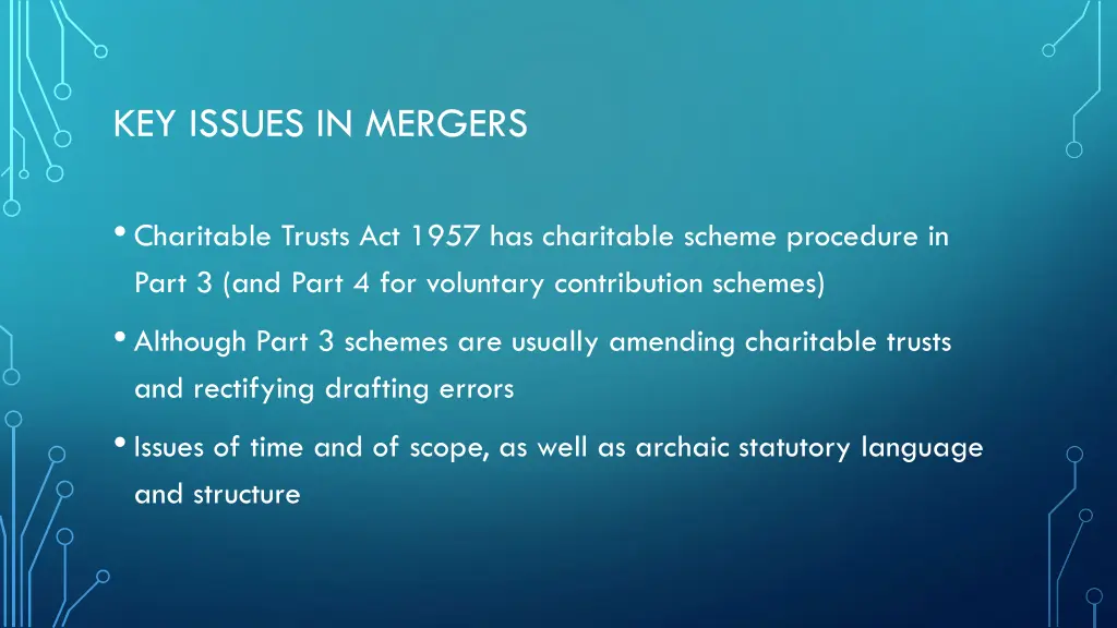 key issues in mergers