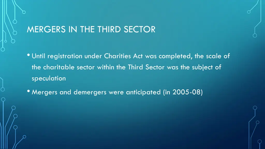mergers in the third sector