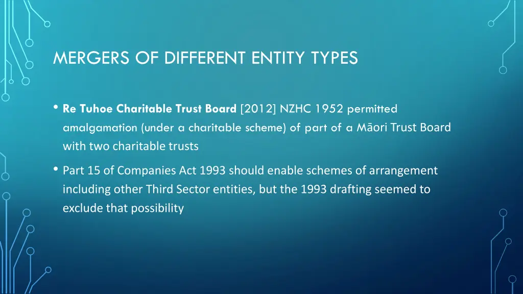 mergers of different entity types