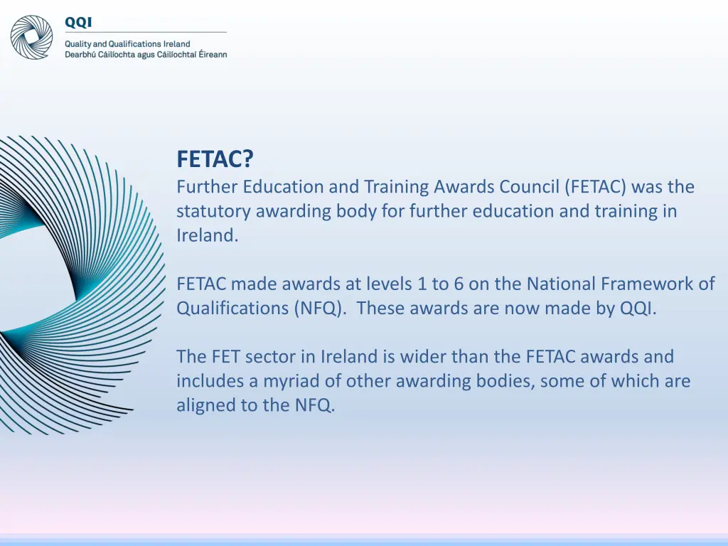 fetac further education and training awards