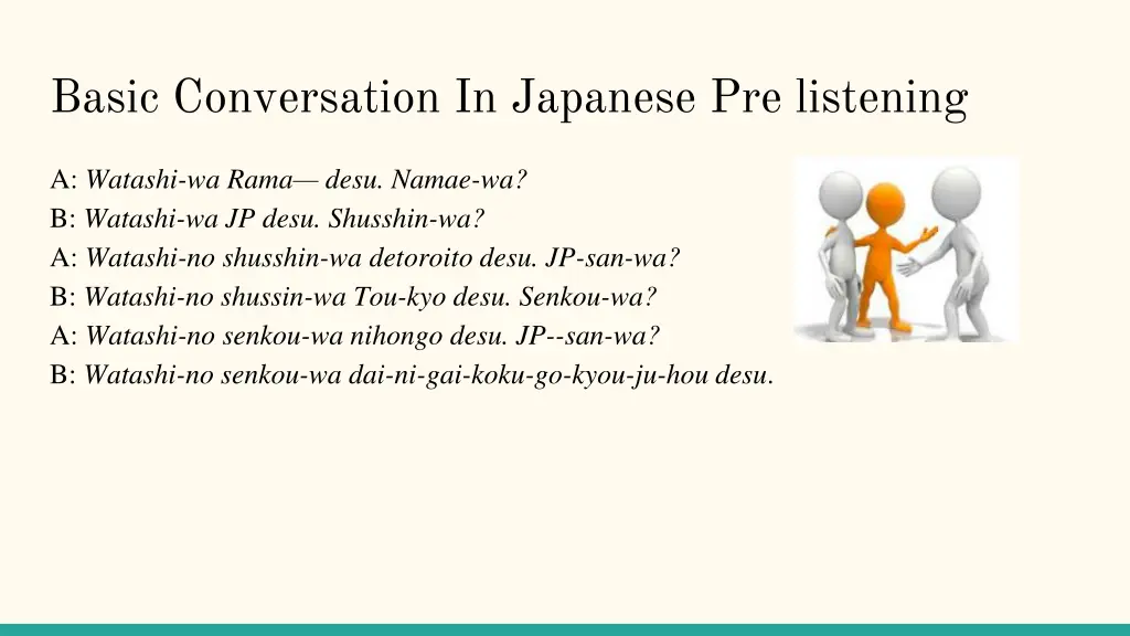 basic conversation in japanese pre listening