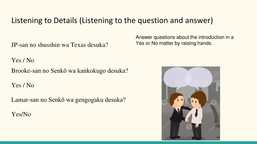 listening to details listening to the question