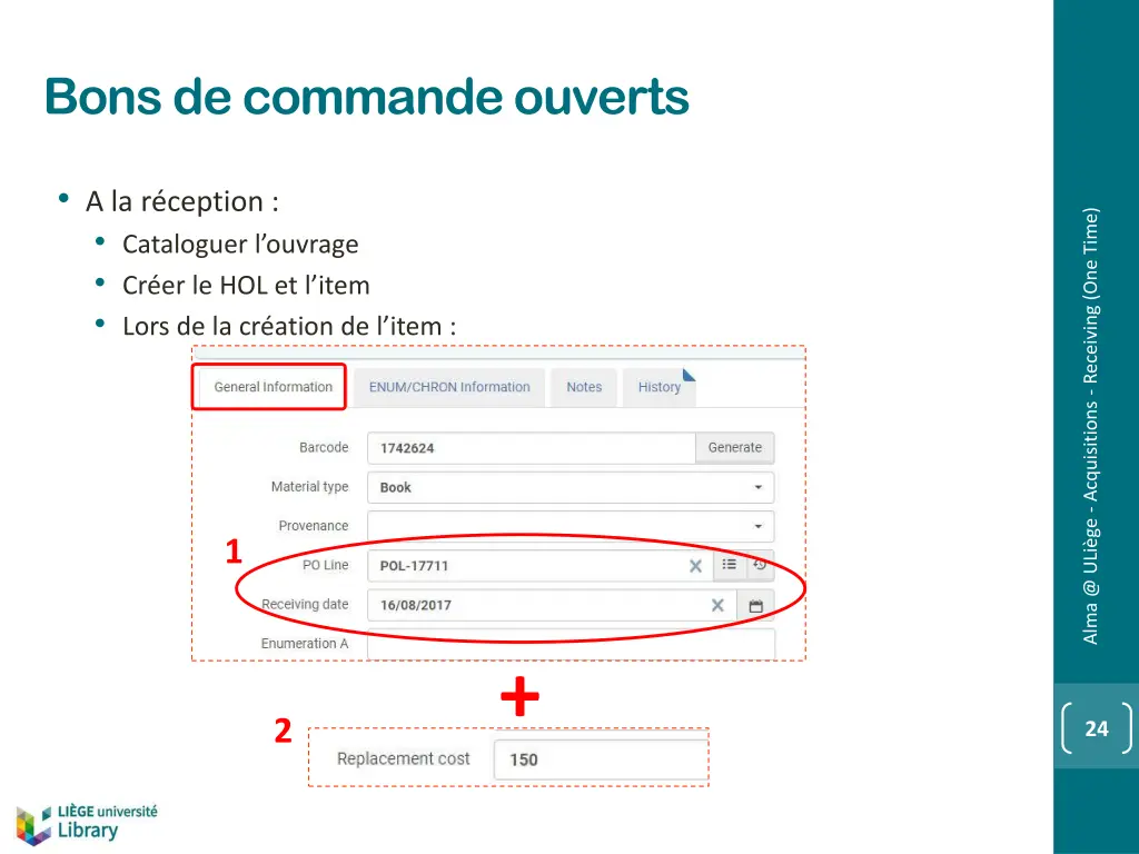 bons de commande ouverts