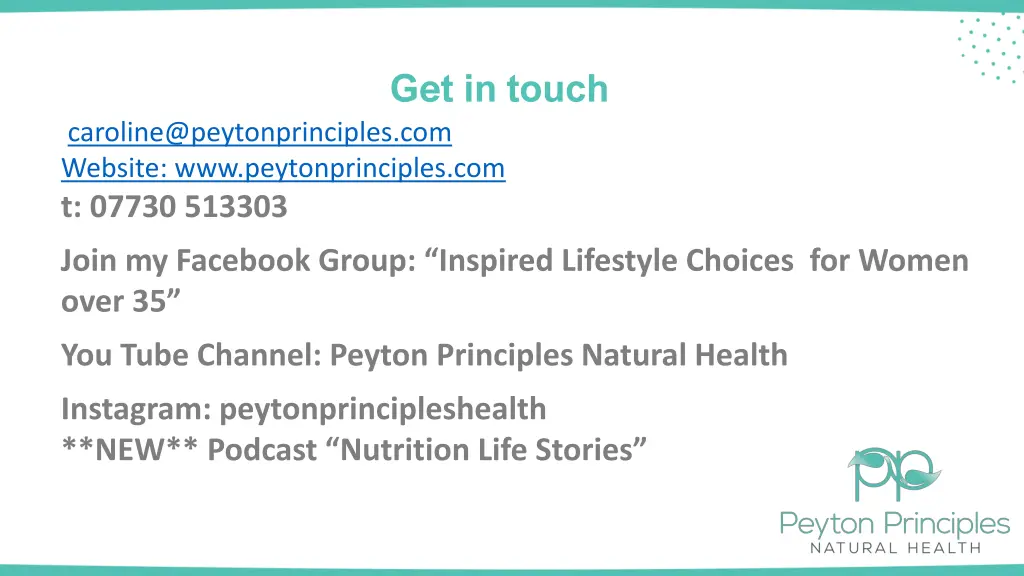 get in touch