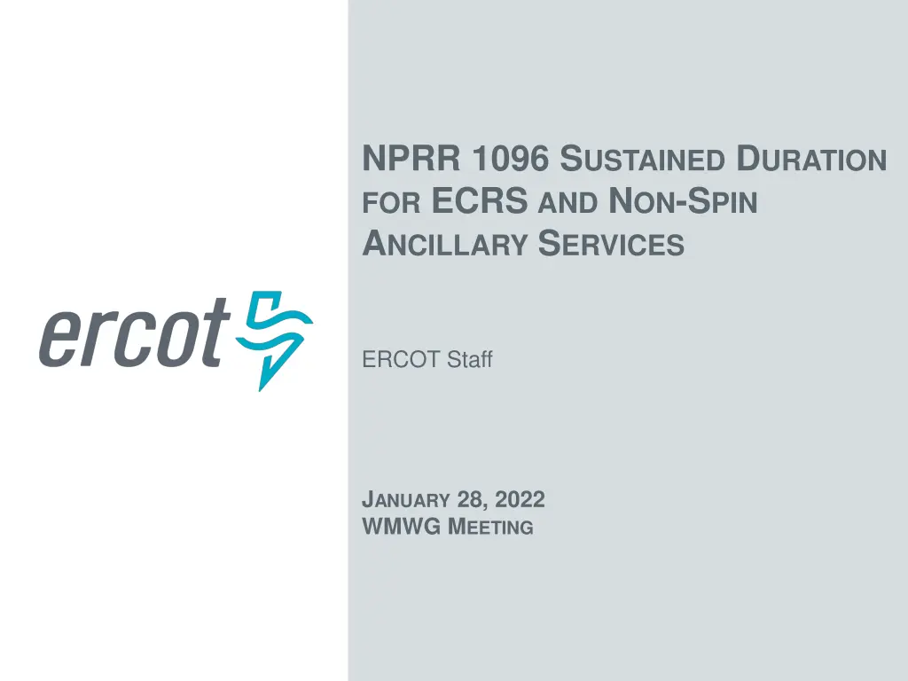 nprr 1096 s ustained d uration for ecrs