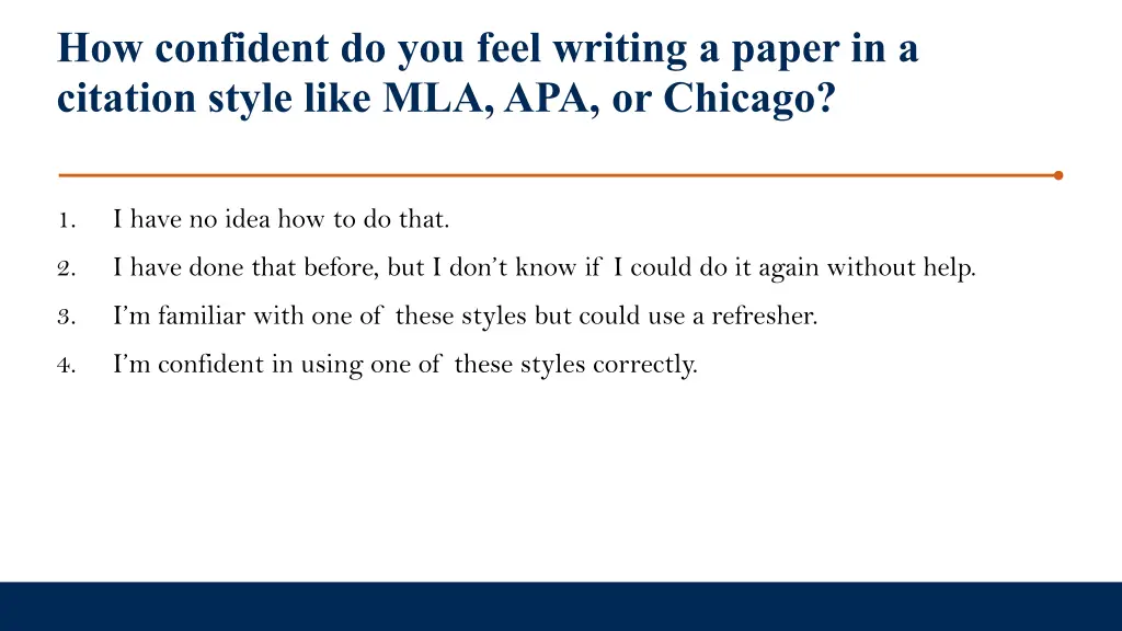 how confident do you feel writing a paper