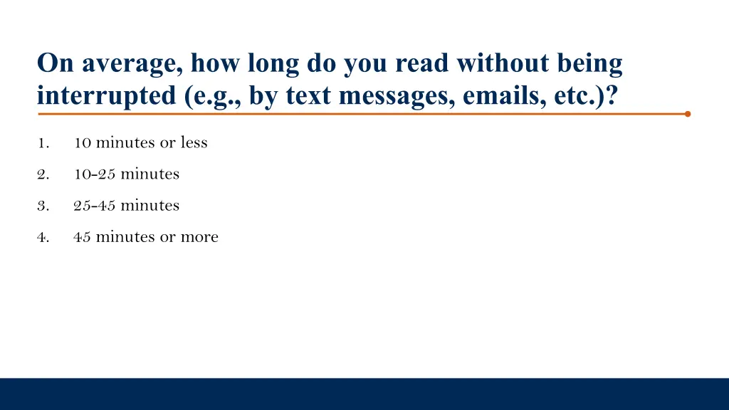 on average how long do you read without being