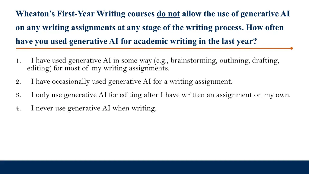 wheaton s first year writing courses do not allow