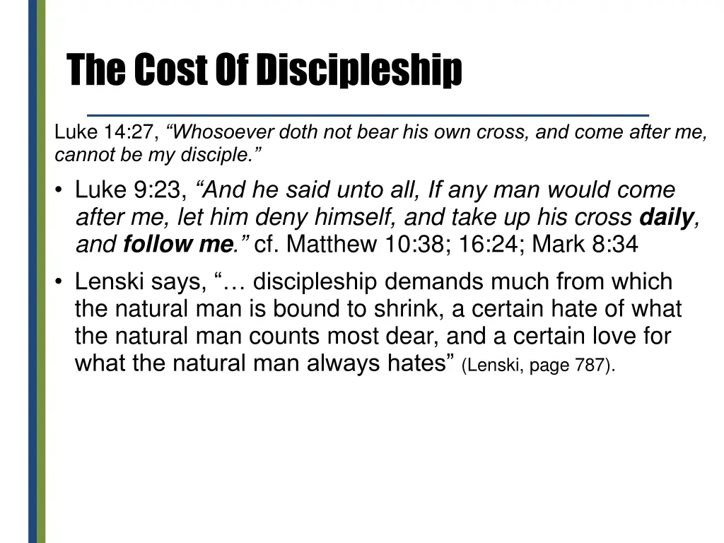 the cost of discipleship 3