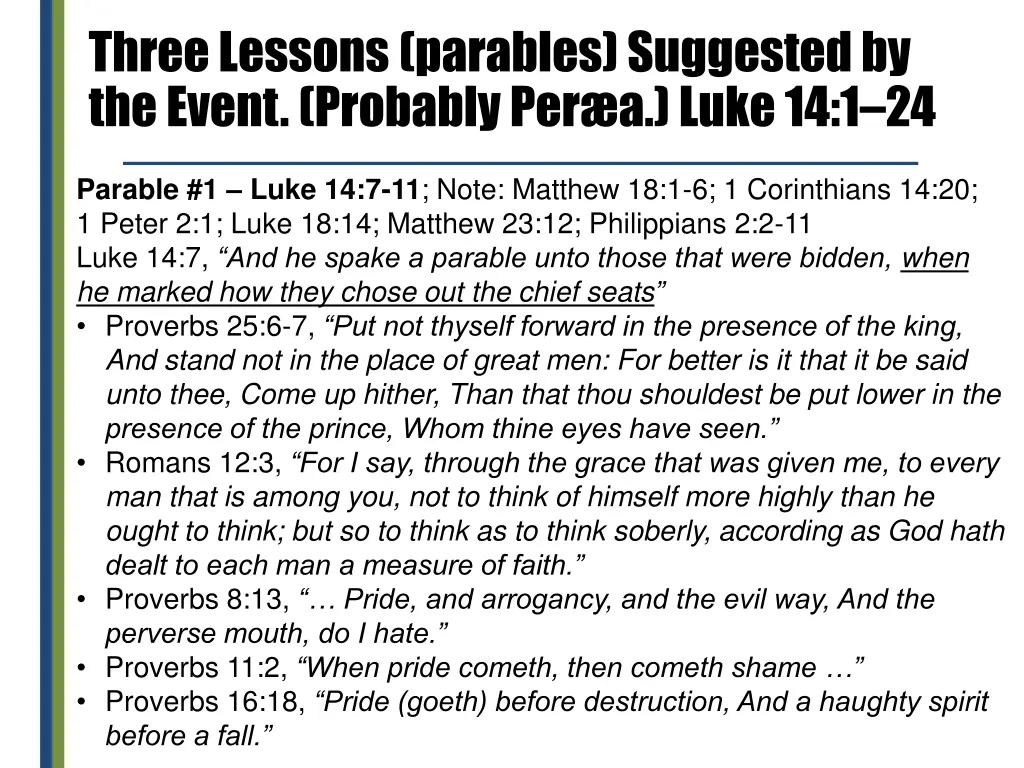 three lessons parables suggested by the event 1