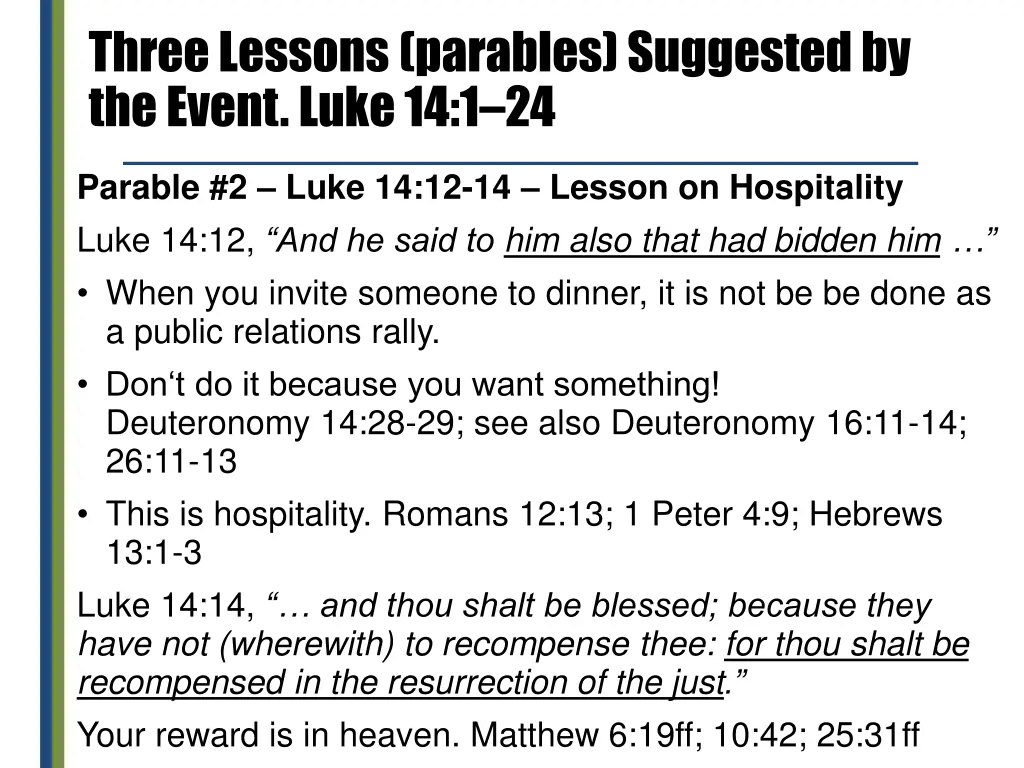 three lessons parables suggested by the event 2