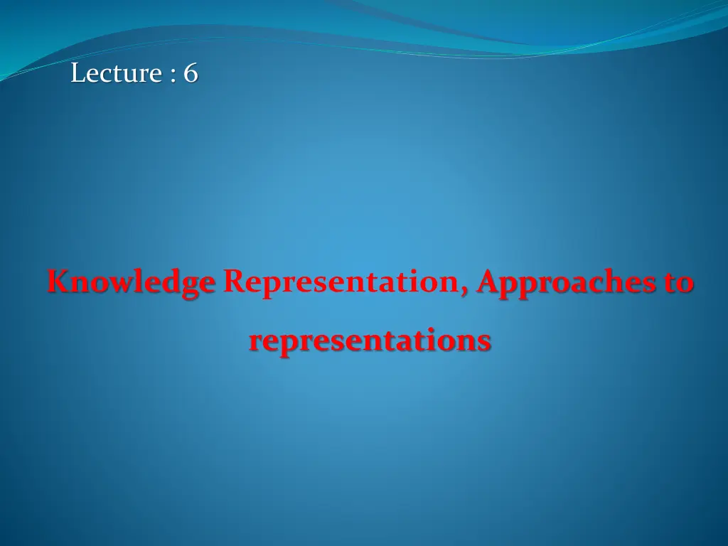 lecture 6