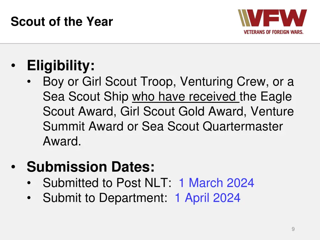 scout of the year