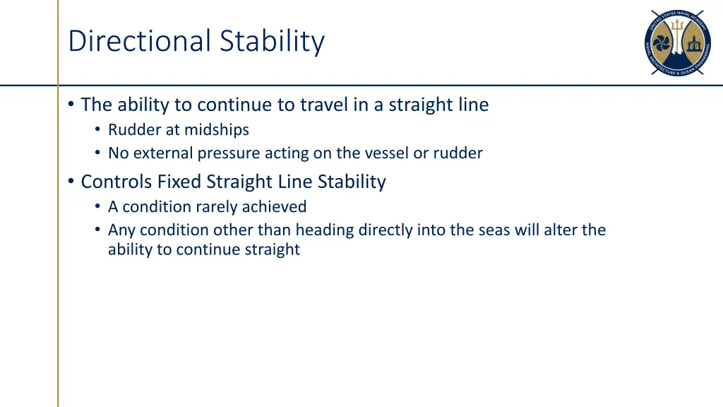 directional stability