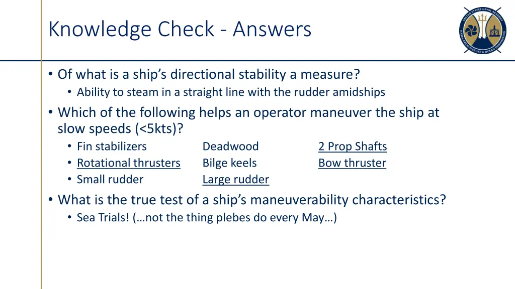 knowledge check answers 1