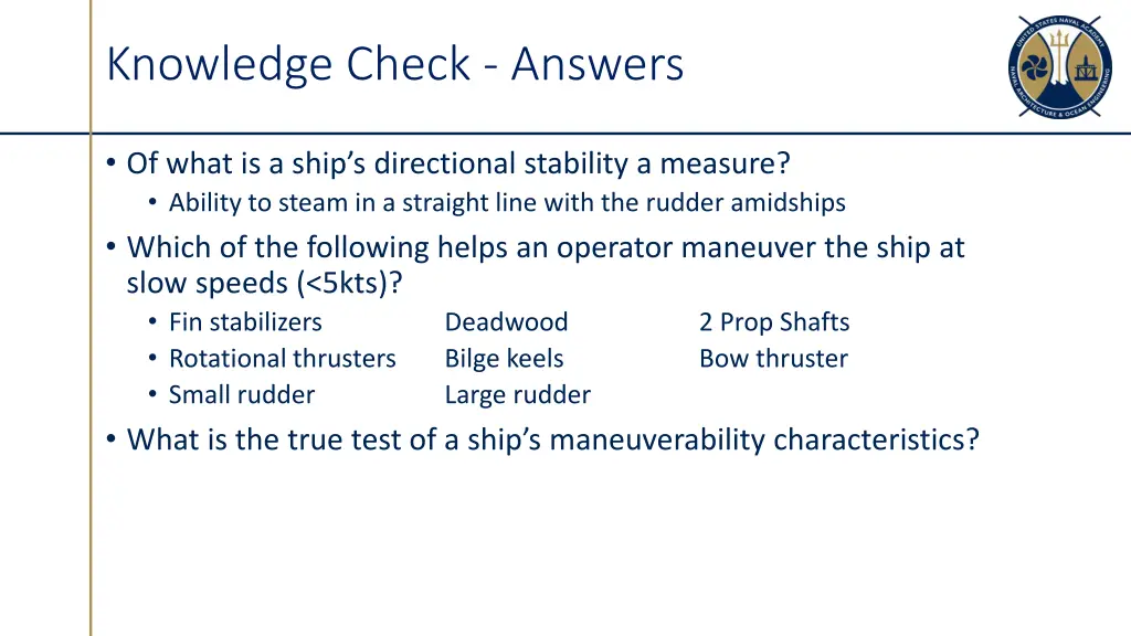 knowledge check answers