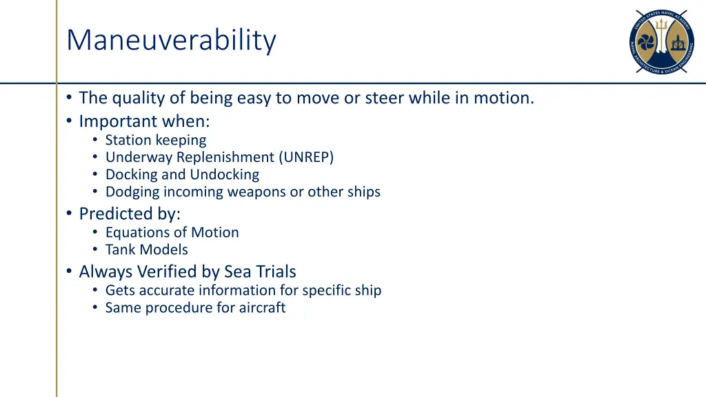 maneuverability