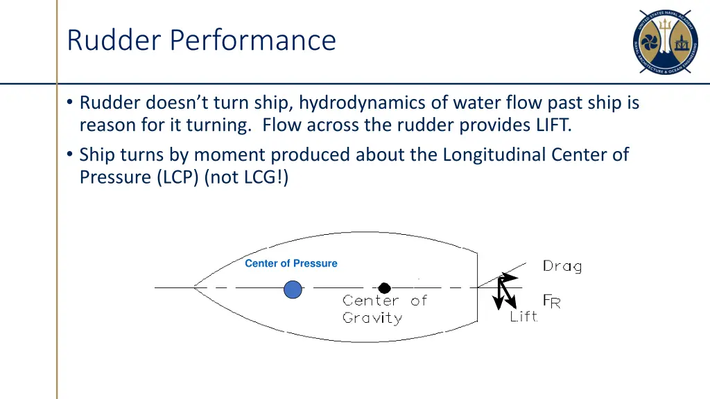 rudder performance