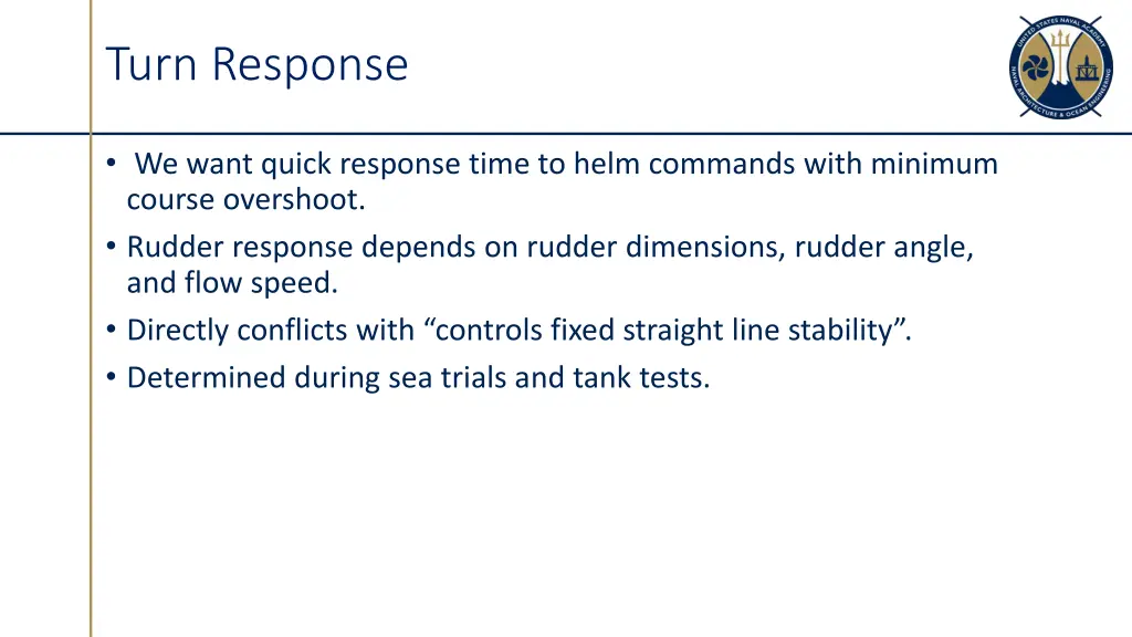 turn response 1