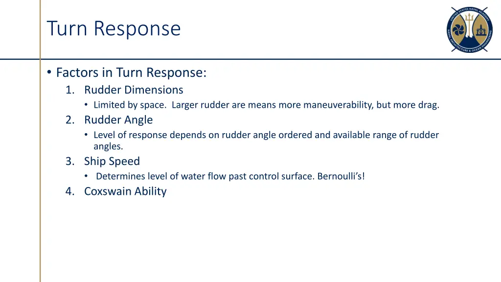 turn response 2