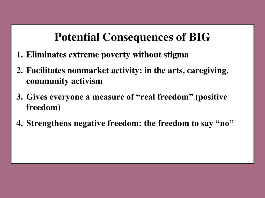 potential consequences of big 3