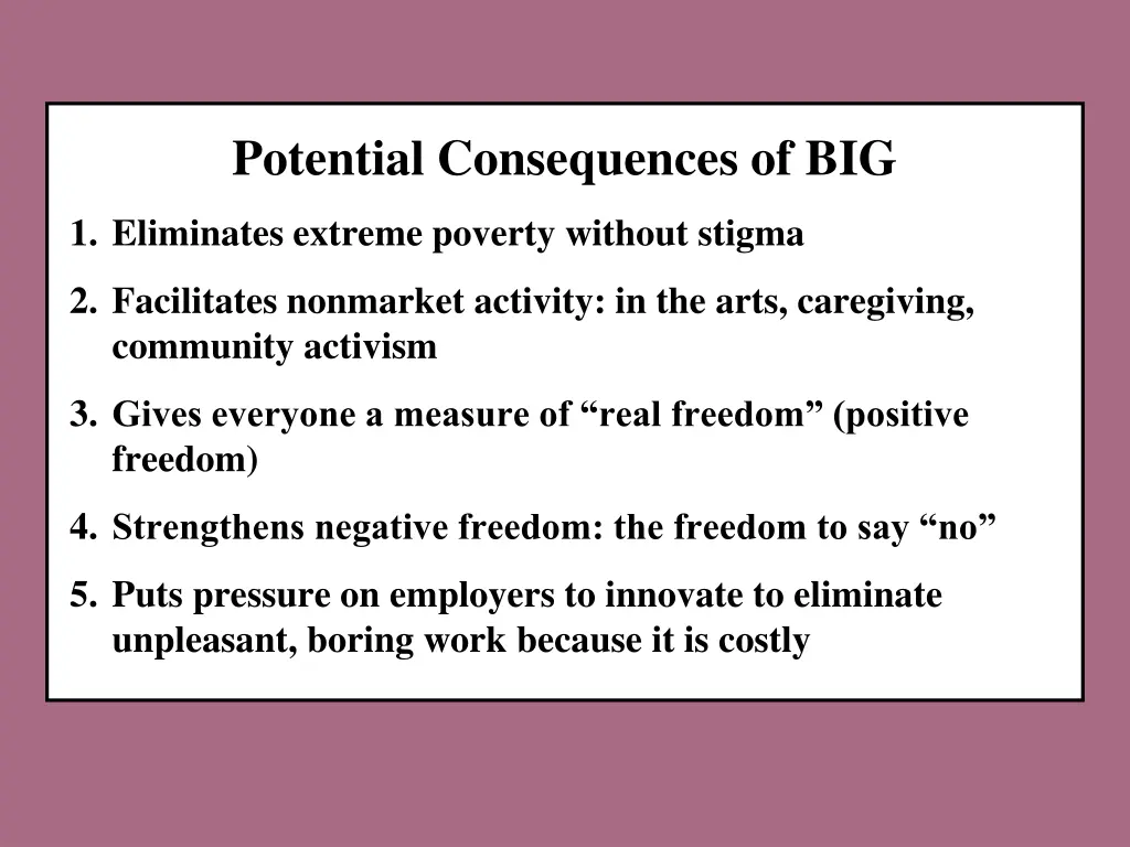 potential consequences of big 4