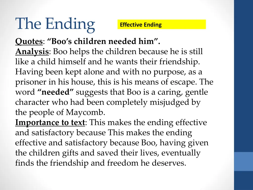the ending